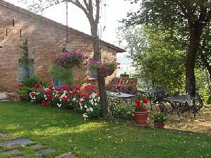 Schattige Sitzgruppe im Garten